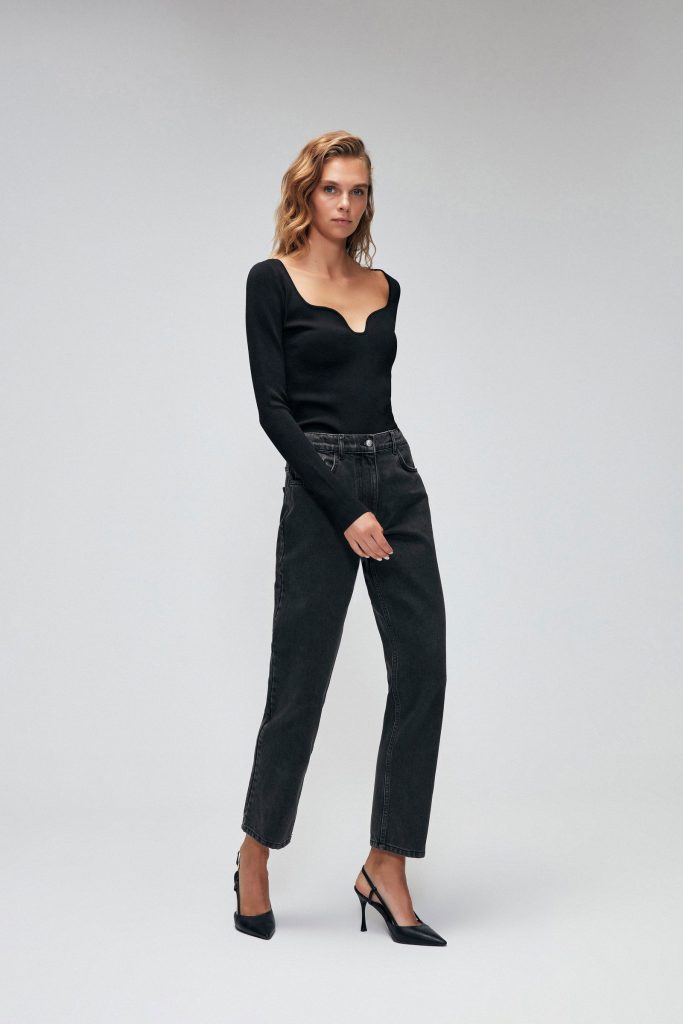 Джинсы с прямыми штанинами Antrasit Moda Tutkusu, 100% хлопок, застежка на молнии, средняя талия, карманы, стильный и комфортный крой — изображение 6