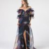Платье ALİS, многоцветное, с короткими рукавами, размер 36, 38, 40, для вечерних мероприятий — изображение 3