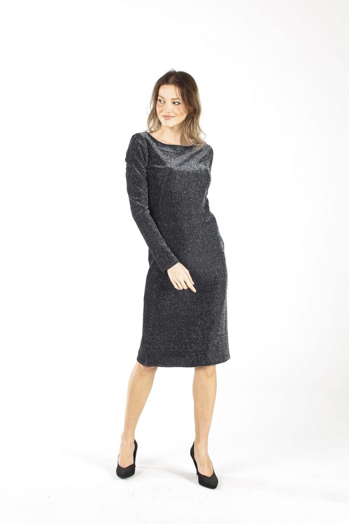 Платье ALİSDRESS с серебряными блестками, длинные рукава, вырез на спине, размер S, цвет: серебряный, длина 104 см, подходит для утонченного стиля — изображение 6