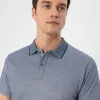 Поло футболка с регулярным кроем, состав 50% хлопок и 50% полиэстер, цвет бежевая, модель с воротником-поло, производство Турция — изображение 5