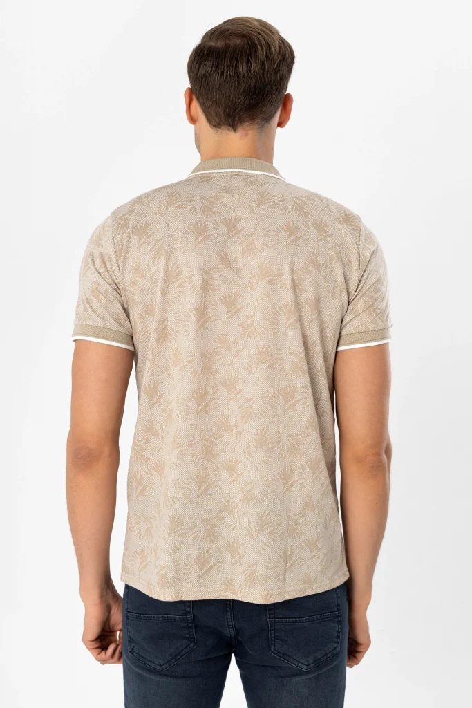 Футболка поло Slim Fit с армированным воротником, 65% полиэстер, 35% вискоза, цвет: экрю, доступные размеры: M, L, XL, XXL — изображение 9
