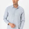 Скроенные рубашки с короткими манжетами, классический воротник, 60% хлопок, 40% полиэстер, темно-синий цвет, размеры S и M