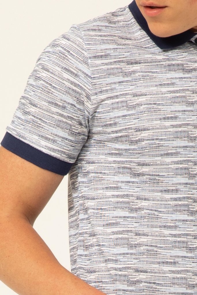 Поло-майка с принтом Slim Fit из 100% хлопка, белая, размер S, Турция — изображение 3