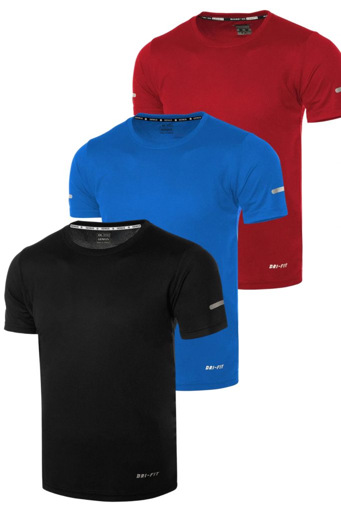 Мужская спортивная футболка DRIFIT-KISAKOL3, 100% полиэстер, быстрая сушка, дышащая ткань, комфорт и прочность, доступна в черном, синим, красном, размер M