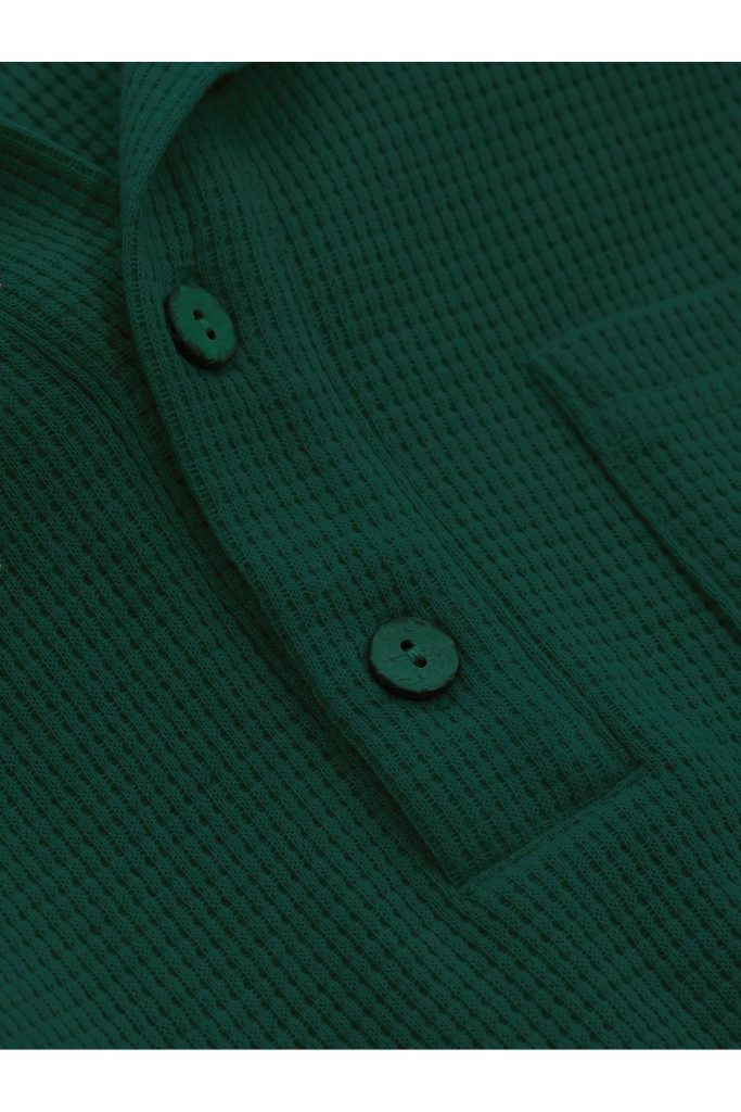 Мужская футболка Oversize с поло воротником, 80% хлопок, 20% полиэстер, карман, летняя коллекция, цвет: нефть, размер: L — изображение 5