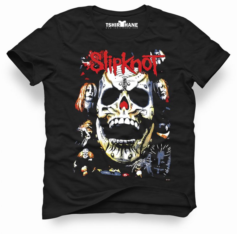 Мужская футболка Slipknot с маской, черная, размеры: XS, S, M, L, XL