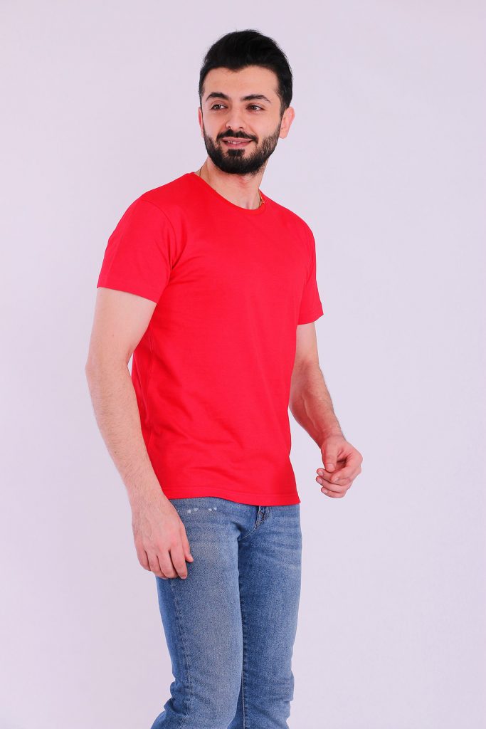 Красная базовая поло для мужчин Slim Fit из 100% органического хлопка, сертифицированного Ecotex и GOTS — изображение 3
