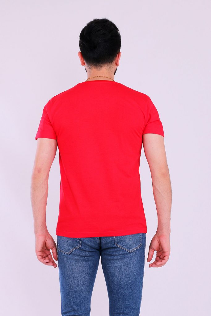 Красная базовая поло для мужчин Slim Fit из 100% органического хлопка, сертифицированного Ecotex и GOTS — изображение 7