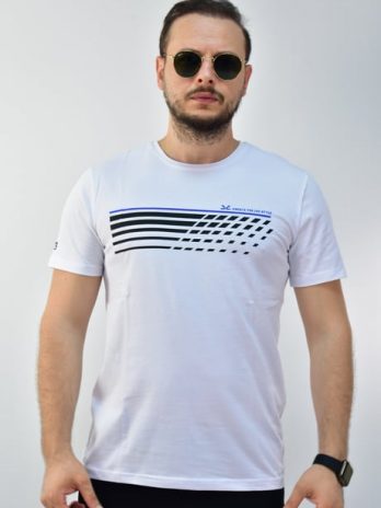 Мужская спортивная футболка Slimfit белого цвета из 95% хлопка, дышащая, для активного отдыха и повседневной носки, стандартный крой