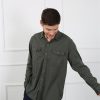 Мужская рубашка Regular Fit OLIVE из Тенсела с хлопком и эластаном, размеры S, M, L, XL, XXL — изображение 5