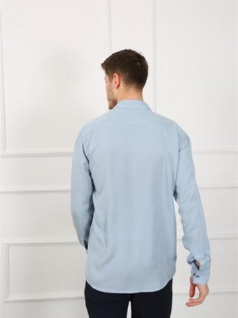 Мужская рубашка Slim Fit EG 1841-01 ледяной серый, 100% хлопок, размеры S, M, L, XL, XXL