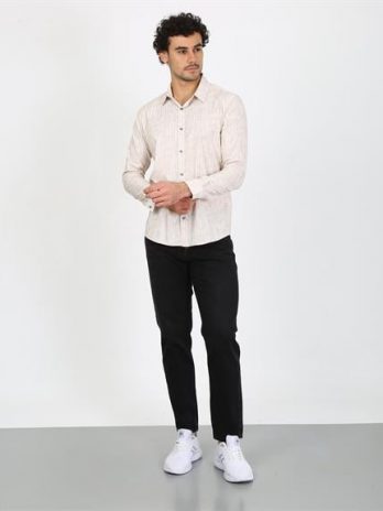 Мужская рубашка Markano бежевого цвета, доступна в размерах S, M, L, XL, XXL