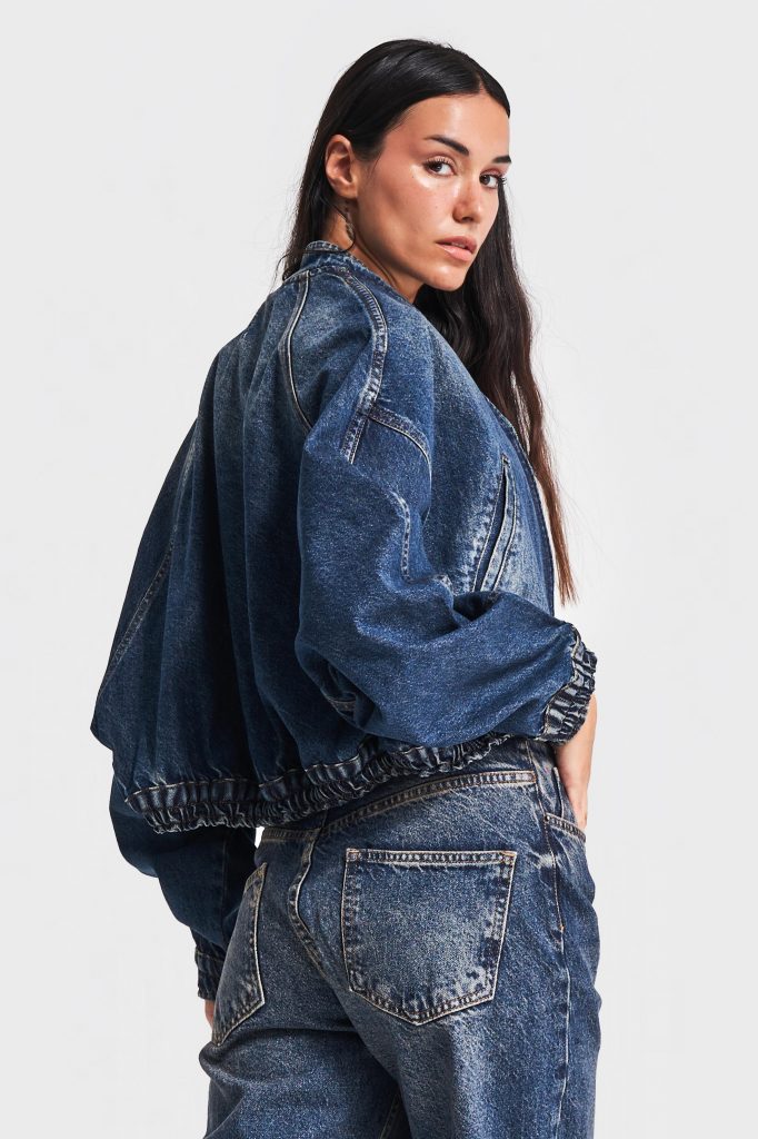 Женская джинсовая куртка Biker Fit свободного кроя, цвет: синий, размер 34-40 — изображение 4