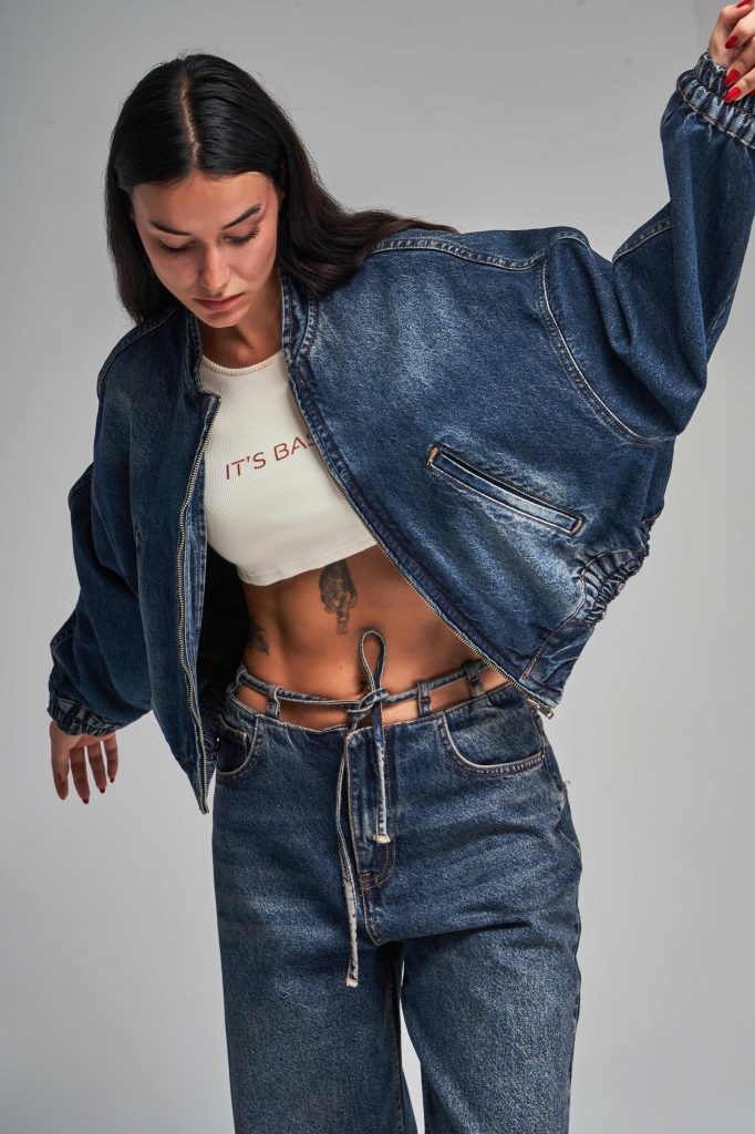 Женская джинсовая куртка Biker Fit свободного кроя, цвет: синий, размер 34-40 — изображение 3