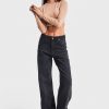 Женские темно-серые джинсы Straight Fit из хлопка без лайкры, стандартная длина, подходят для размеров 34-42 — изображение 2