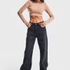 Женские темно-серые джинсы Straight Fit из хлопка без лайкры, стандартная длина, подходят для размеров 34-42 — изображение 5