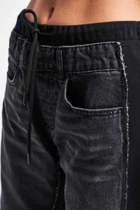 Kadın Koyu Füme Renk  2w41 Örme Denim Karışımlı Loose Fit Tasarım Denim — изображение 3