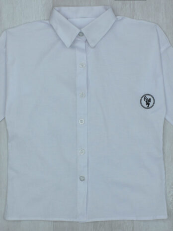 Рубашка BY-GRI для девочки школьная белая