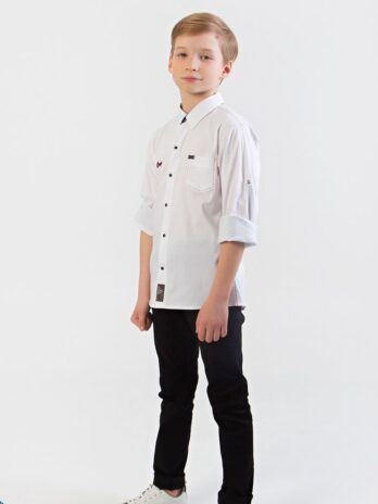 Рубашка для мальчика школьная белая