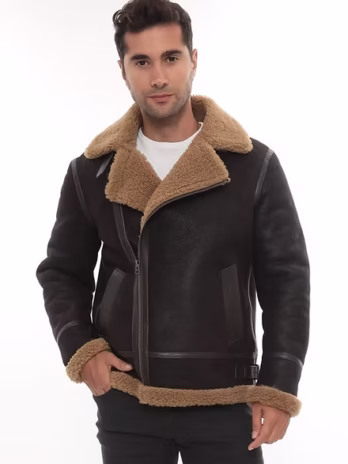 Коричневая овчинная куртка Logan