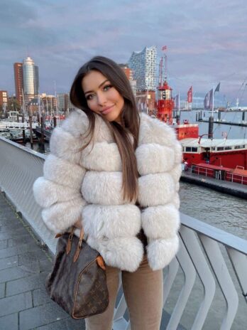 Короткая лисья шуба Audrey