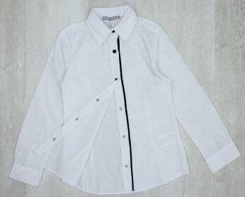 Рубашка BLUELAND для девочки школьная белая