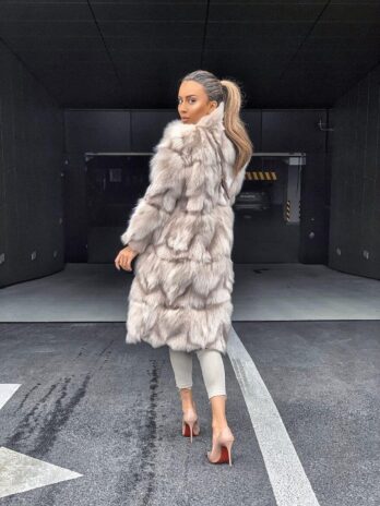 Длинная лисья шуба Dawn