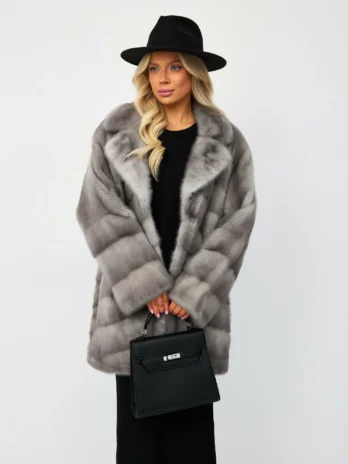 Шуба укороченная классика норка